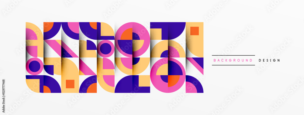 Aufkleber modern geometrical abstract background - circles. business or technology presentation design