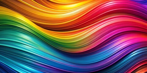 Obraz premium Colorful Abstract Wave Pattern Banner with Dynamic Flow and Gradient Effect for Stunning Visuals