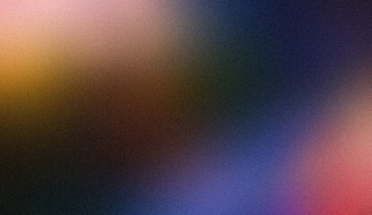 Grainy gradient with vibrant color flow shaped background, orange blue red abstract noise texture backdrop design, bright, shine, glowing colors, copy space.