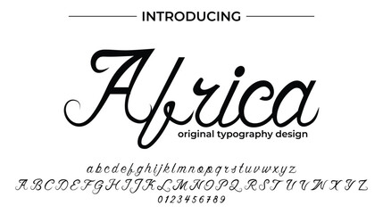Africa Font Stylish brush painted an uppercase vector letters, alphabet, typeface
