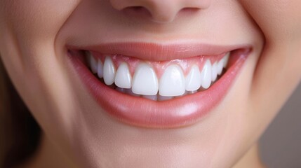 Obraz premium Close-up Image of a Woman Smiling with White Teeth