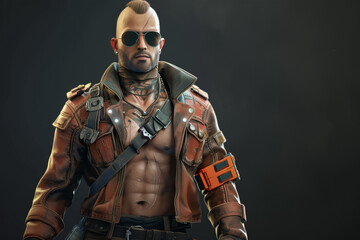 Fototapeta premium 3d open world game character