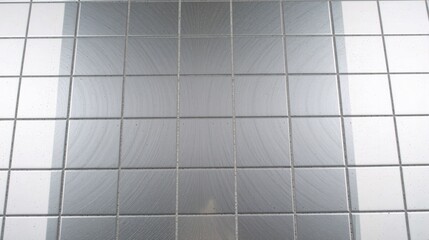 generative ai, Metallic Tiled Surface with Reflective Panels