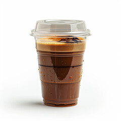 black coffee isolated on white background