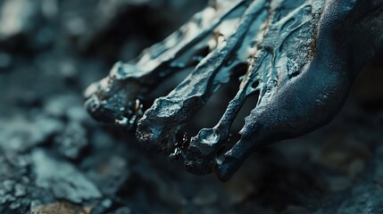 Closeup of human foot in fire.