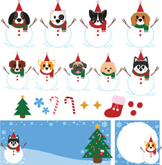 Christmas Snowman Dog