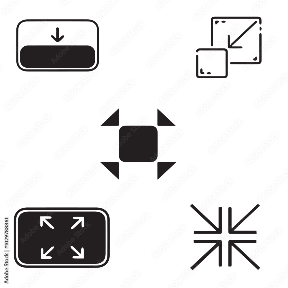 Poster exit full screen vector design symbol