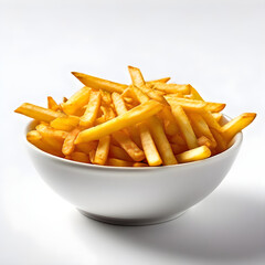 french fries in a white bowl