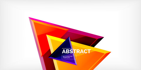 Abstract background - glossy triangles. Vector Illustration For Wallpaper, Banner, Background, Card, Book Illustration, landing page