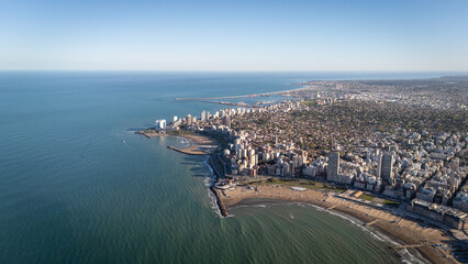 Cityscape of Mar del Plata in Buenos Aires province, overlooking the Atlantic Ocean in Argentina. © Marcio Eneas