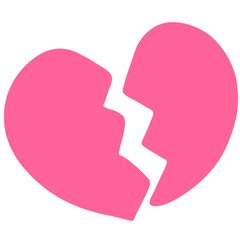pink broken heart symbol