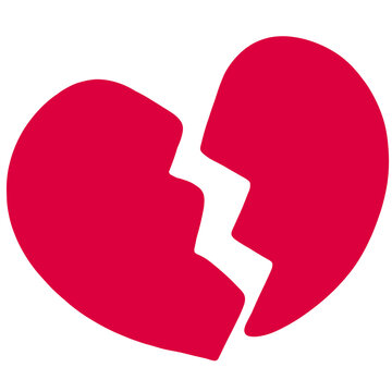 recommend clip art: red broken heart symbol