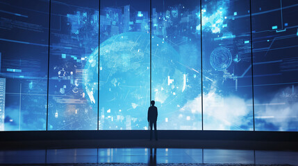 Envisioning the Future of Business with Cutting-Edge Technology: Artificial Intelligence, Blockchain, and Augmented Reality Driving Efficiency and Profitability in a Sleek, Minimalist Design