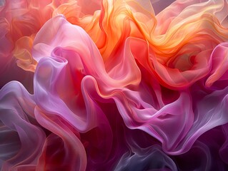 Obraz premium Abstract Fabric Texture: Delicate Drapes in Pastel Hues