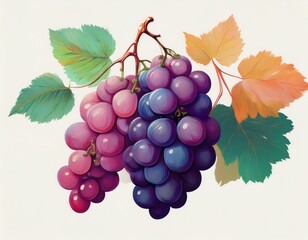 Fototapeta premium 葡萄 イラスト