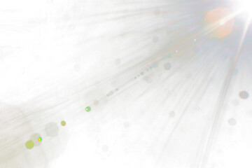 Flare Sun on transparent background,Golden Glowing Light with Starburst and Beams