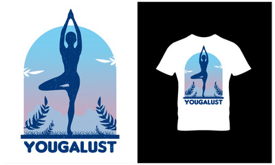 Youga lust t shirt design 