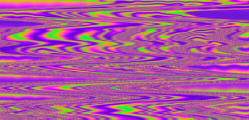 Digital glitch or a distorted video signal, with sharp angles and jagged lines. Abstract composition that evokes a sense of visual chaos. 