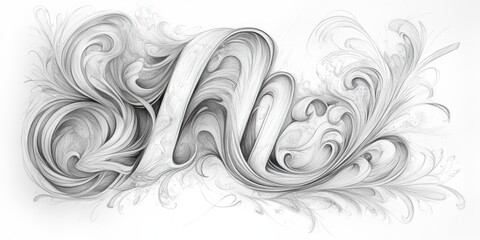 Fototapeta premium Abstract pencil drawing of swirling lines.