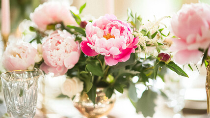 Cottage wedding decoration in the countryside, floral decor and event celebration, flowers, wedding aisle, wedding cake and tablescape, English country style idea