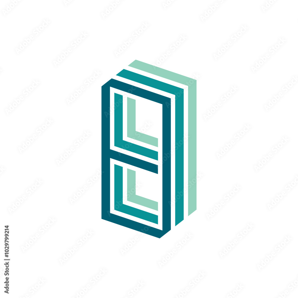 Poster monogram 8. number 8. number 8 design logo. monogram letter mark 8 logo design. monogram design vect