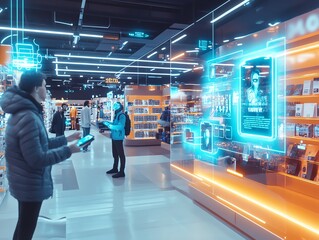 A futuristic Black Friday shopping experience with augmented reality price tags