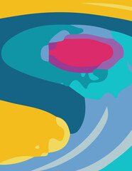 abstract background with untidy waves Illustration