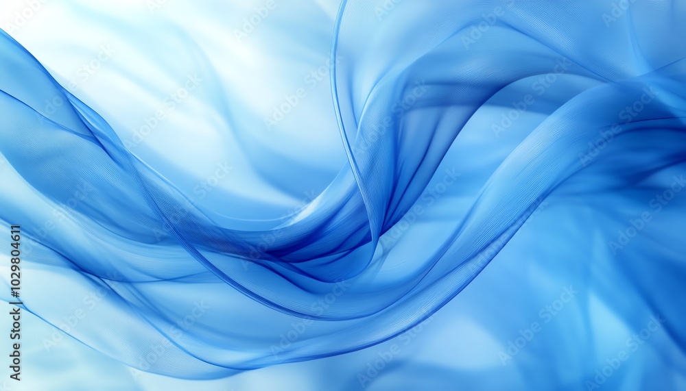 Aufkleber contemporary tech background with flowing blue abstract lines that define direction and create a sen
