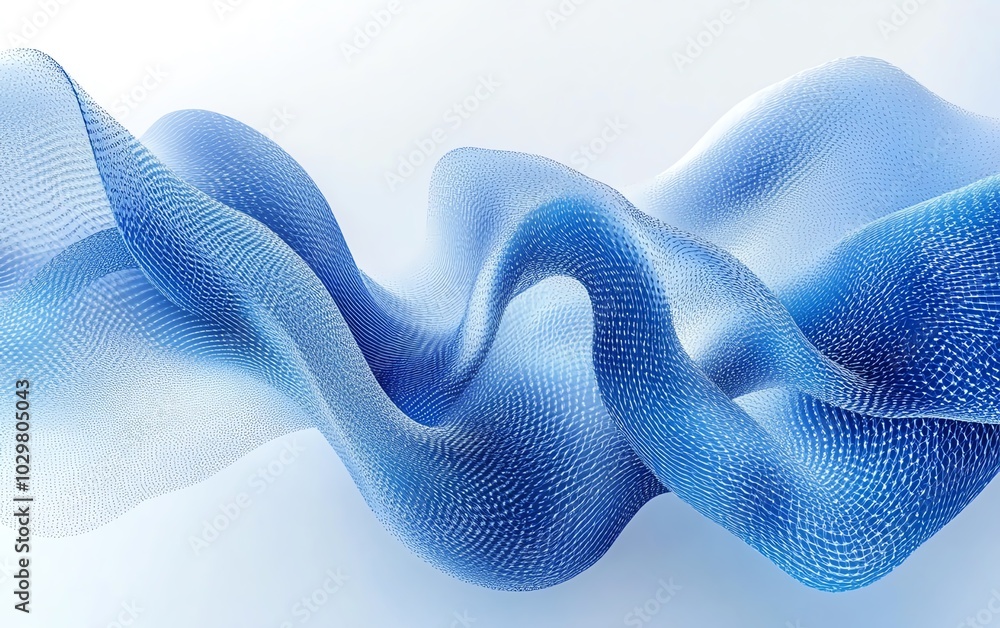 Poster Elegant abstract blue banner for a technology platform, featuring gradients and intricate patterns for a contemporary feel