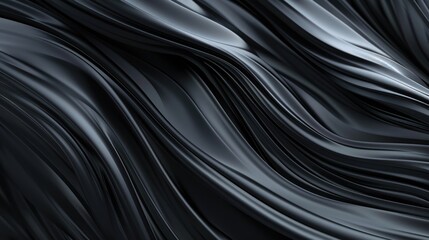 Abstract black color wave flowing express the energetic ripple. Seamless texture of vividness curve swirling convey sense of harmony and wonderful scene perfect for effect and graphic design. AIG51.