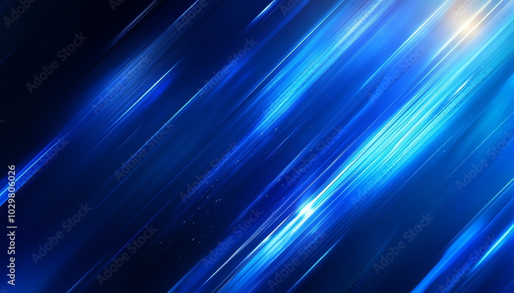 Poster Modern tech background featuring blue abstract lines that symbolize direction and movement, creating a sense of forwardthinking