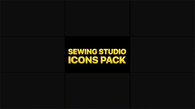 Sewing Studio Icons Motion Graphics Pack is a vibrant collection of colorful 2D sewing icons in 4K resolution with alpha channel.
