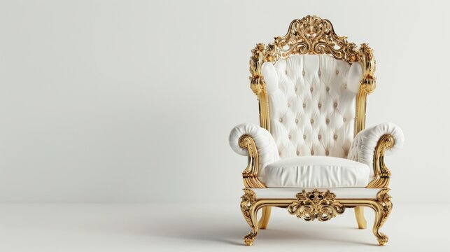 Ornate Golden Throne Chair