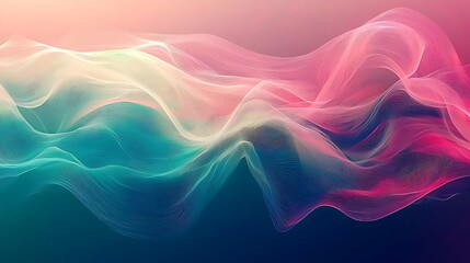 Obraz premium Abstract Wavy Lines Background Design with Blue Pink and White Colors