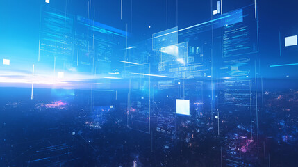 Envisioning the Future of Business with Cutting-Edge Technology: Artificial Intelligence, Blockchain, and Augmented Reality Driving Efficiency and Profitability in a Sleek, Minimalist Design