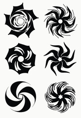 Fototapeta premium Creative Abstract Star Orbit Design Set: Explore Various Vector Styles and Themes