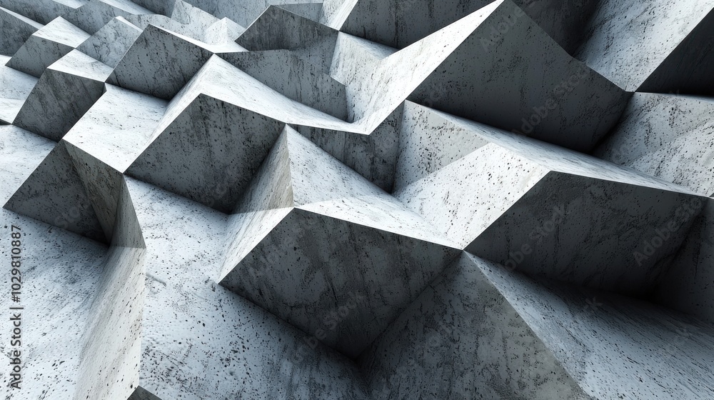 Aufkleber a digitally rendered abstract design of construction materials forming geometric patterns.