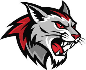 wolf head mascot logo illustration design 