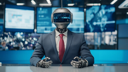 AI News Anchor: Futuristic Broadcast