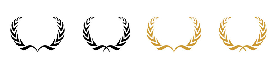  laurel vector logo design, icon, laurel symbol that can be edited according to your wishes