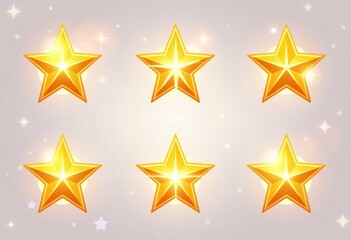 Bright and Shiny Sparkle Star Icons: Ideal for Festive Themes and Decorations
