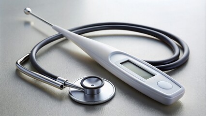 Digital Medical Thermometer - Realistic Electronic Temperature Measuring Tool for Health Care