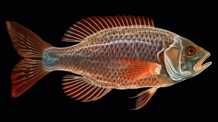 Fototapeta premium X-Ray Fish, Transparent Fish Illustration