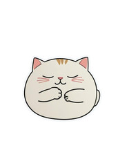 cute cat character with adorable facial expressions. Transparant background, generative ai