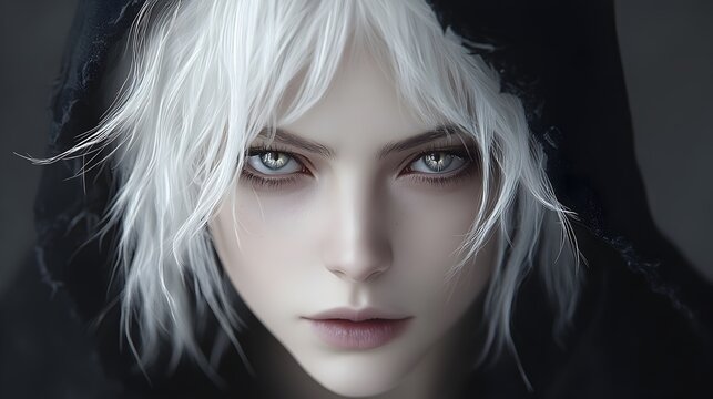 Elusive Drow Elf Assassin Preparing to Strike from the Shadows in Moody Fantasy