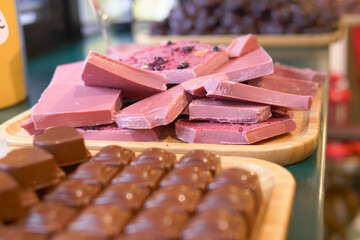 Enjoy a delightful assortment of chocolate and fudge confections that are sure to please