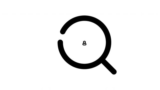 Search Person line icon of for modern concepts, web and apps on white background. Motion graphic.