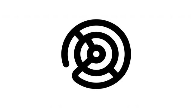 Navigation line icon of for modern concepts, web and apps on white background. Motion graphic.
