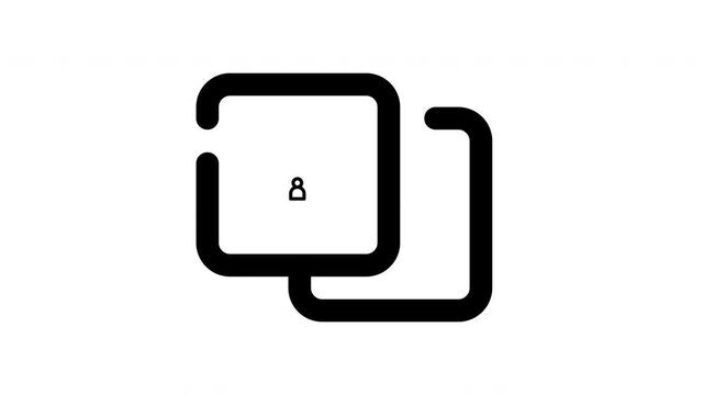 Document line icon of for modern concepts, web and apps on white background. Motion graphic.