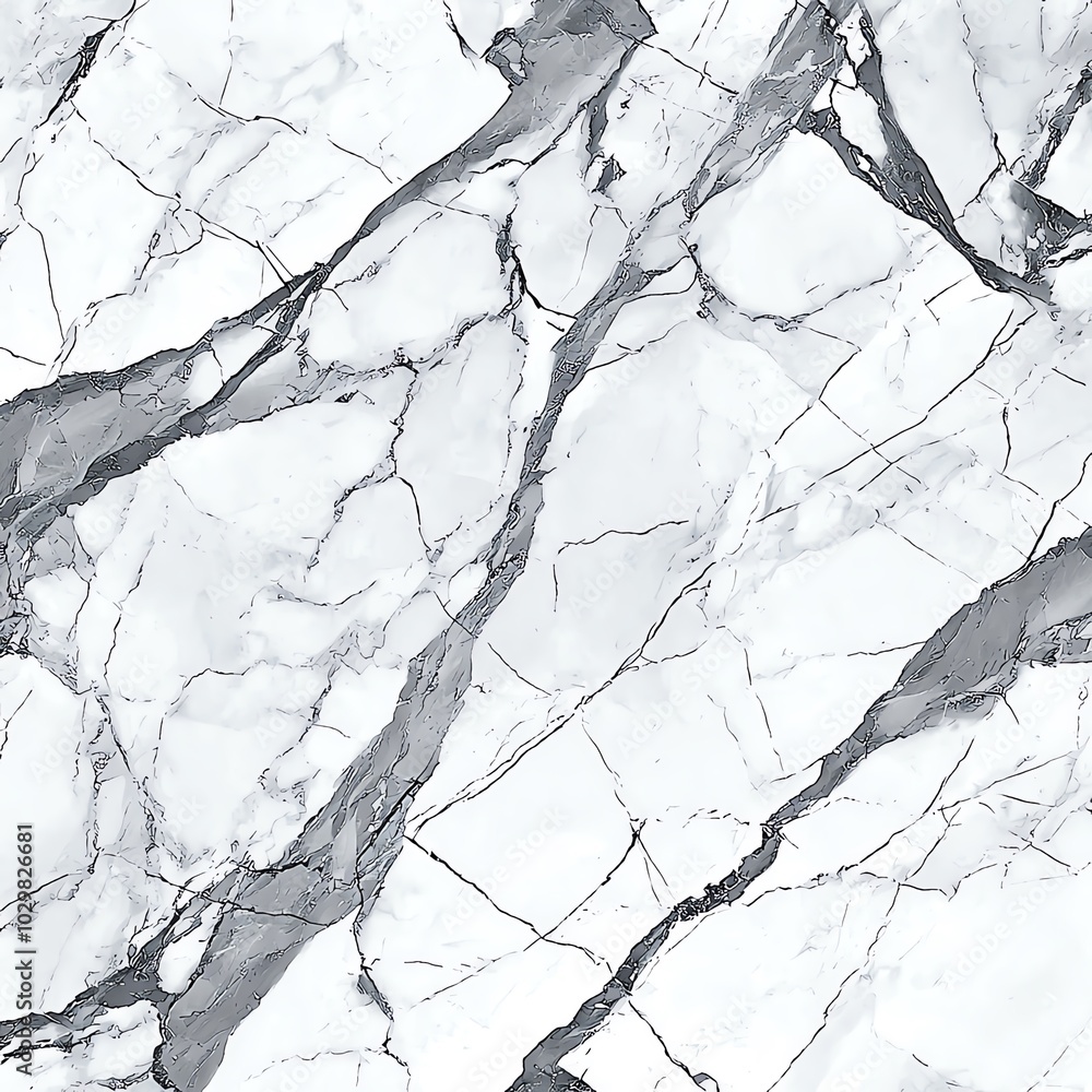 Poster elegant marble texture featuring a white and gray patterned surface, ideal for backgrounds and desig